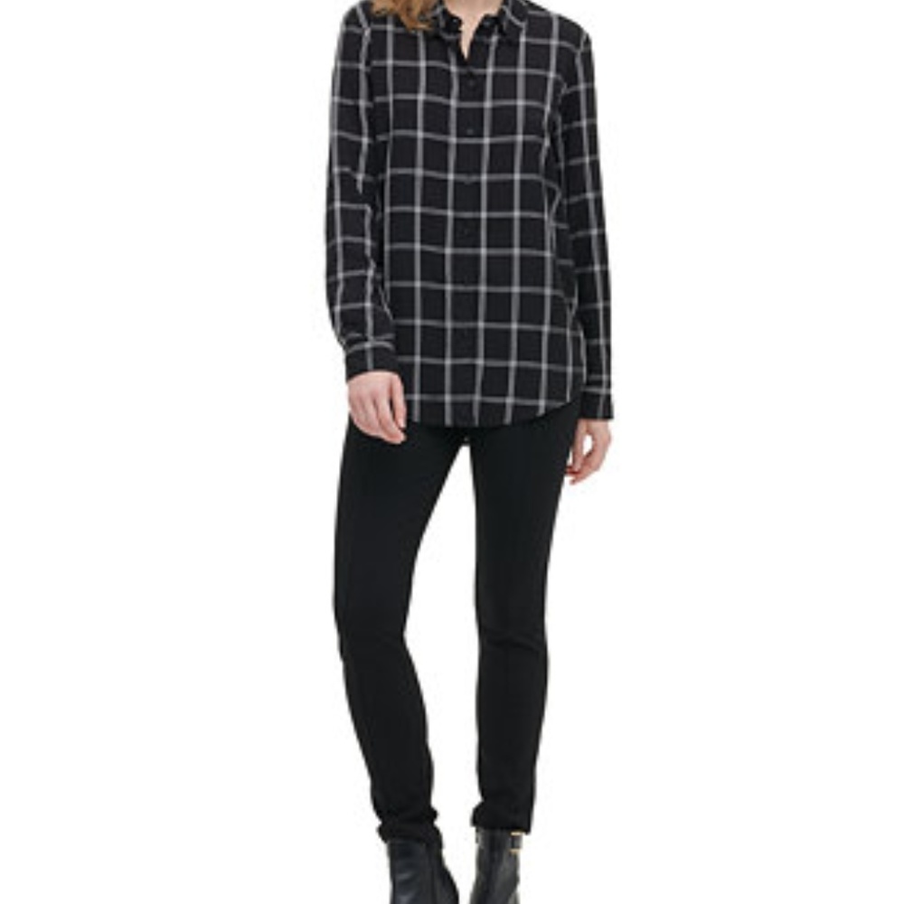 Calvin Klein  roll sleeve boyfriend shirt